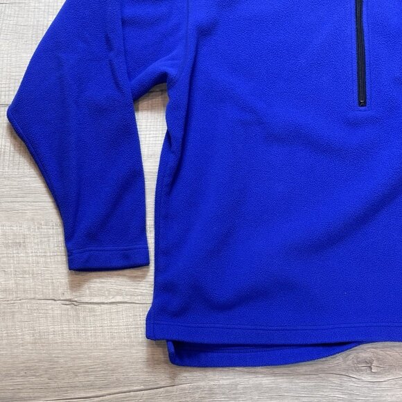 Vintage Rei Micro Series Polartec Fleece Pullover Half Zip Blue Mens Large USA - Picture 2 of 8